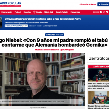 Radio Popular (Bilbao): Ingo Niebel – «Con 9 años mi padre rompió el tabú de contarme que Alemania bombardeó Gernika»